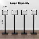 Black Toilet Paper Holder StandStainless Steel Toilet Paper Holder Free StandingStable Weighted Base Floor Tissue Roll Holder for BathroomModern Pivoting Toilet Paper Stand