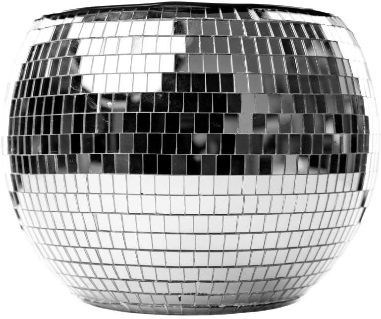 NPW Disco Ball Ice Bucket Large  Retro 70s Cocktail Barware, Holiday Christmas & New Years Eve Decor, Bachelorette Party Gift