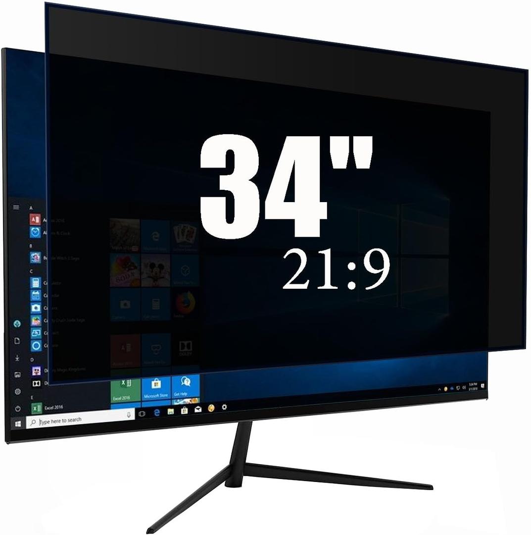 34 Inch Privacy Screen for Monitor with 21:9 Widescreen Monitor Blue Light Screen Protector - Anti-Glare - Anti-Scratch Protector Film for Data Confidentiality Privacy Shield