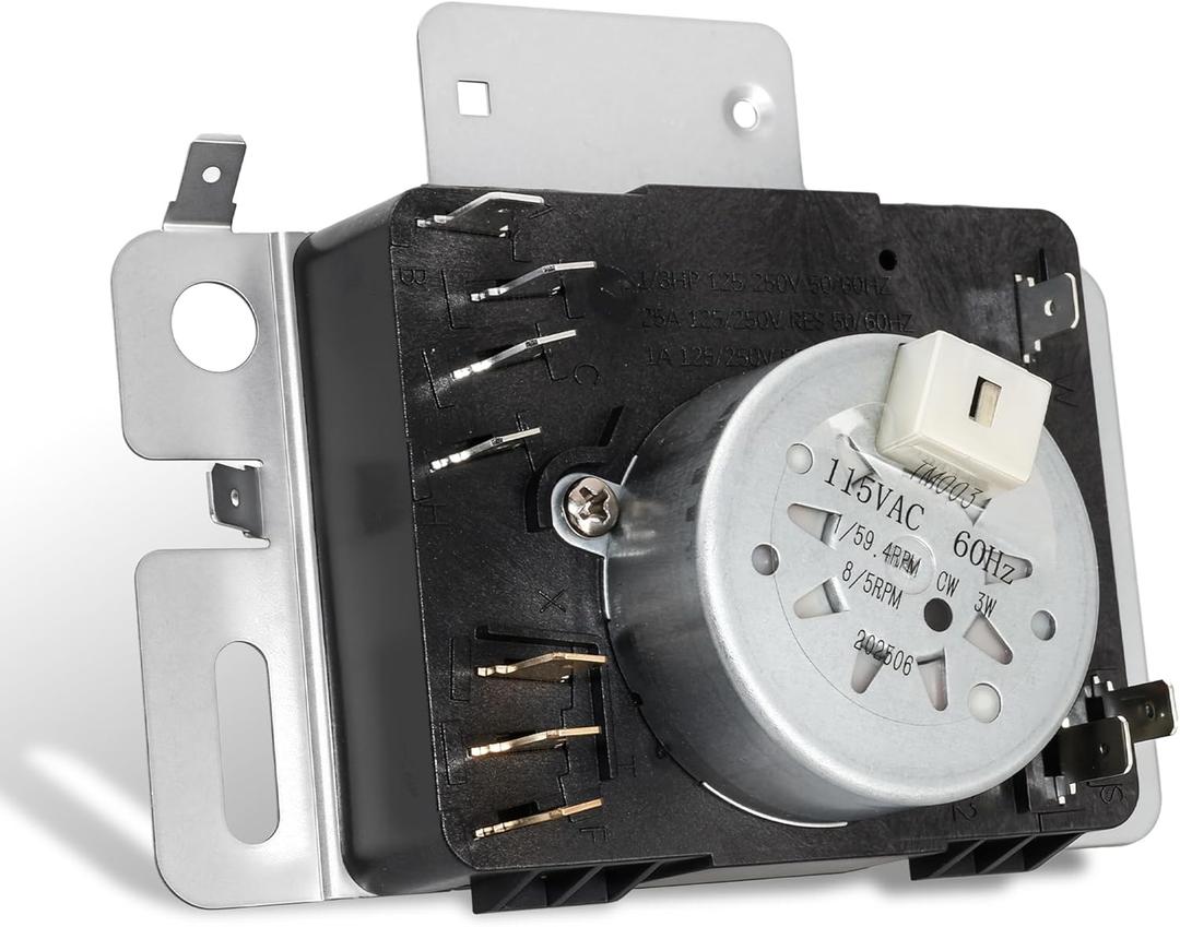 W10642928 WPW10642928 Dryer Timer Compatible with Maytag MGDX655DW0 MGDX655DW2 MEDX655DW0 MEDX655DW1 MGDX500BW1 MGDX500BW2 MGDX655DW1 115VAC 60Hz, Replacement for 418-098-20-B5 4448993 AP6023568
