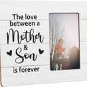 Mom Picture Frame Gifts for Mother from Son, The Love Between a Mother & Son is Forever Wooden Picture Frames, 4x6 inch Photo