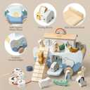 Joyreal Wooden Noah's Ark Toy for 1 Year Old Baby Boy and Girl Baptism Gift - Neutral Color Montessori Educational Toy with Animal Shape Sorter - Christian Toys for Toddler 1-3 Christmas Birthday Gift