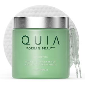 QUIA Dual-Action Toner Pads Gentle PHA Exfoliation for Sensitive Skin Instantly Hydrate and Minimize Pores 70 Soft-Touch Korean Textured Pads Blackhead and Blemish Control