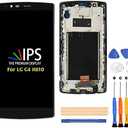 Compatible with LG G4 H810 LCD Display Screen Replacement, for LG G4 H810 H811 H815 LS991 VS986 Display LCD Panel Repair Parts Kit, with Tools + Black with Frame
