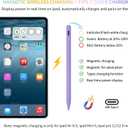 Stylus Pen for iPad Pencil 2nd Generation Magnetic Wireless Charging with Tilt Sensitivity&Palm Rejection, Stylus Pen for ipad 6/7/8/9/10, iPad mini 5/6, iPad Air 3/4/5, iPad Pro 11/12.9 (Purple)