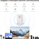 2026 1.2Gbps WiFi Extender Signal Booster, Up to 12880 Sq. Ft, Dual Band(5GHz/2.4GHz), Easy Setup WiFi Range Extender for Home with Ethernet Port, Stable Speed Repeater with 100+ Devices (White)