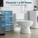 1200W Macerator Pump 2800GPH, 28FT Vertical Lift Toilet Water Pump with Anti-Backflow, PCB Smart Control, IPX4 Waterproof, Macerator Pump Basement for Toilet, Sink, Bathroom etc.