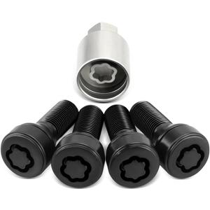 5Pcs Wheel Lock Spare Tire Anti-Theft Bolts Fit for BMW 228i 328d 328i 335i 428i 435i 528i 535d 535i 650i X1 X2 X3 X4 X5 X6 X7 Z4 M2 M3 M4, Only Replace Model M14x1.25 Bolts