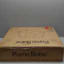 Pamo Babe Travel Crib Lightweight Baby Playard with Mattress Compact Play Yard with Detachable Legs (Black)