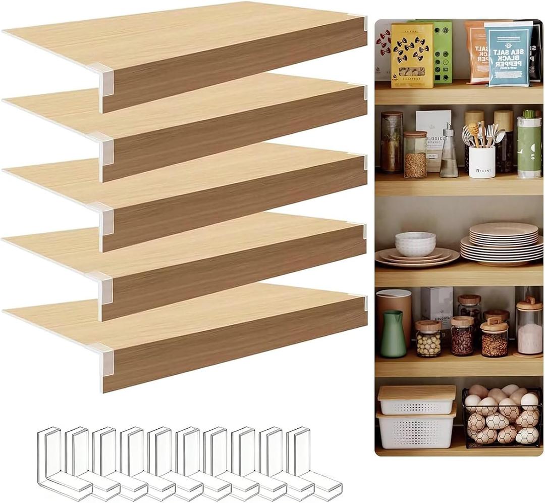 SAMGL Wire Shelf Covers for Pantry Wire Rack Covers for Shelves 32X12-5PCS, White