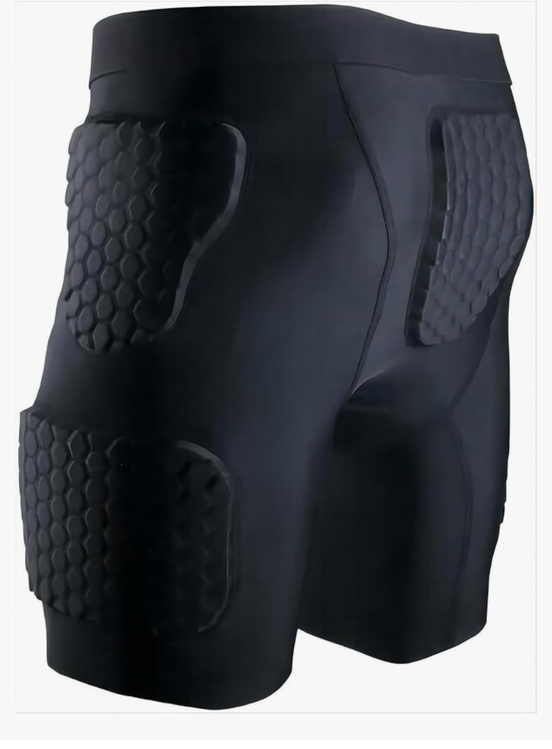 Men's Padded Compression Pants Protector or Football Baseball Soccer Basketball Girdle M