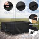 Richwon Patio Furniture Covers - Waterproof Rectangle, Heavy Duty for Outdoor Sectional Set (90"L x 64"W x 28"H), Black