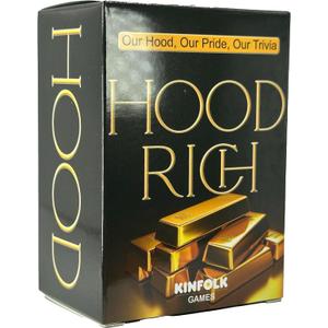 Kinfolk HoodRich Game Night Extravaganza African American Culture Trivia Cards for Challenging, Amusing, and Enlightening Party Fun