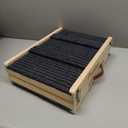 2026 Upgraded Dog Ramp for Couch, Foldable Small Dog Ramp for Sofa, 4 Adjustable Height from 13'' to 21", Portable Stable Pet Steps with Non-Slip Pad, Pet Ramps Use for Sofa Couch Stairs (A-Wood Color)