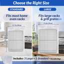 Oven Rack Cleaning Bags, Heavy Duty No Scrub Reusable Leakproof PE Soaking Bags, No Mess, For Grill Grates & BBQ Grills, 50 x 70 cm (19.6 x 27.5 in), 10-Pack, Cleaner Not Included