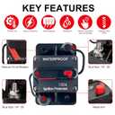 100 Amp Circuit Breaker Resettable Fusewith Manual Reset Switch Button Waterproof 12V-48V DC for Boat Trolling Motor Marine ATV Trailer Vehicles Stereo Audio Electronic Battery Solar System