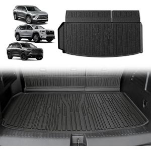 TripleAliners Trunk Floor Mat All Weather Liner Compatible with 2024+ GMC Acadia/Chevy Traverse & 2025 Buick EnclaveAccessories Custom Fit Protection Car Liner TPE Rear Trunk Floor Mat