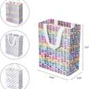 Ranfashiong 4 Pcs 10" Medium Size Birthday Gift Bag with Tissue Paper, Reusable Non Woven Totes Bags with Handle for Boys, Girls, Baby Shower Party Supplies