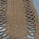 Oval Jute Table Runner | Woven Braided Dining Runner | Natural Textured Rattan Table Runner for Dining Table Coffee Table or Patio 11.8 x 27.5 (Standart)