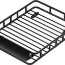 51" x 39" x 6" Roof Rack Cargo Carrier, Universal Rust-Proof Roof Rack Basket for SUV, Heavy Duty Steel Rooftop Cargo Carrier, Car Top Luggage Holder 150LBS Capasity, Easy Assembly, Black