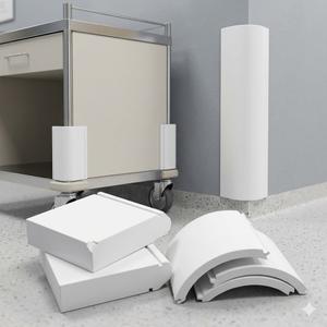 White plastic corner guards 