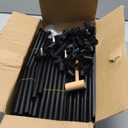 LANTEFUL 10 Tiers Tall Shoe Rack 20-25 Pairs Boots Organizer Storage Sturdy Narrow Shoe Shelf for Entryway, Closets with Hooks, Black (10 Tier-68" High-17" Wide)