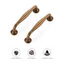 Ravinte 10 Pack 3-3/4 Inch Antique Brass Kitchen Cabinet Handles Solid Zinc Alloy Cabinet Pulls Cupboard & Drawer Handles