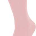 Feraricci Solid Color Casual Dress Socks for Men - Colorful & Comfortable Crew Socks (Pink, L)