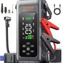 Car Battery Jump Starter with Air Compressor 4500A 150PSI, Car Jumper Starter Portable (9L Gas/8L Diesel), Jump Box Car Battery with Auto-Shutoff Tire Inflator, Jumper Cables and Light