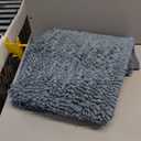 Arotive Luxury Bathroom Rugs 47x24, Extra Soft Thick Absorbent Shaggy Chenille Bath Rugs, Non-Slip Machine Wash Dry, Bath Mats for Bathroom Floor, Tub and Shower, Home Decor Accessories, Smoky Gray