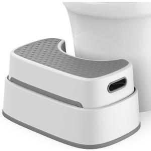 MR.SIGA Toilet Stool Squat Adult, Bathroom Stool Heavy Duty, Anti Slip Toilet Step for Bathroom, Toddler Step Stool for Kids