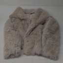 ZESICA Women's Winter Faux Fur Coats Fluffy Jacket 2025 Trendy Long Sleeve Lapel Shaggy Warm Outerwear with Pockets, S