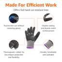 Amazon Basics Impact Protection Work Gloves, Cut Level A2, ANSI Level 4 Abrasion, Touchscreen Compatible, Sandy Nitrile Palm, 3X-Large, Black with Pink Edge