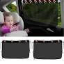 Pack of 2 Ovege Car Window Shades for Baby 2pcs Side Window Sun Shade for Car Window Screen Universal Suction Cup with String-Slide to Open (Mesh,Magnetic &Suction Cup) (Mesh,3 Suction Cup)