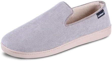 isotoner mens Indoor/Outdoor Breathable Diamond Corduroy Slippers With Memory Foam Comfort.13-14