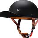 Baseball Motorcycle Half Helmet DOT Approved for Adults Universal Hat Style Helmet with Adjustable Quick Release Buckle Fits Bicycle Cruiser Scooter, Size: XXL