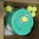 Automatic Ball Launcher for Dogs: 2" Mini Tennis Ball Thrower with 3 Distance Settings,Interactive Puppy Pet Ball Indoor Thrower Fetch Machine for Small to Medium Dogs,Green