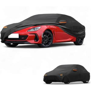 Car Cover Waterproof All Weather Sun Rain Protection Full Exterior Cover for Subaru BRZ 190T-PU Black with Left Side Zippers