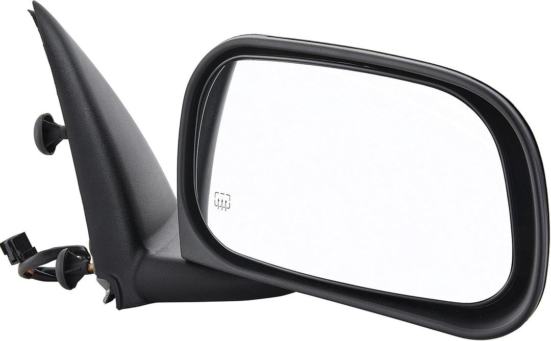 Side View Mirror Fits for Dodge Dakota 2005-2010, Mitsubishi Raider 2006-2009, Ram Dakota 2011. Black Power Adjusted Heated Manual Folding Passenger Side