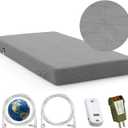 Grounding Fitted Sheet Kit King Size 15" Deep Pocket Earthing Fitted Bottom Sheet + Earthing Product Tester + U.S. Outlet Checker (King - 78"*80"*15", Grey)