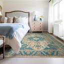 CHICHIC Area Rug 6x9 Washable Rug for Living Room Large Boho Bedroom Rug Area Rugs Accent Non-Slip Rugs Soft Vintage Floor Carpet for Dining Room Office Farmhouse, Blue