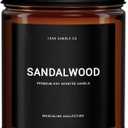 1OAK Scented Candles for Men - Sandalwood Candles - Mens Candle for Home - Masculine Candle - Long Burning Premium - Soy Wax (Amber Jar (7oz))
