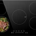 KPUY Induction Cooktop 30 Inch with 5 Burner, Electric Burner 220-240V, 7400W Electric cooktop with 9 Power Levels, Child Safety Lock & Timer, 30'' Induction Cooktop Hard Wire(No Plug)