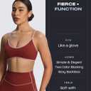 Aoxjox Women's Color Block Workout Sports Bras Fitness Lexi Lined Strappy Bra Athletic Yoga Crop Tank Large