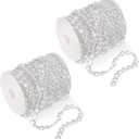 Tosnail 200 ft Crystal Beads by The Roll Crystal Beads String Beads Chain Crystal Garland Roll for Wedding Decorations Party Decoration Crafting Projects, Clear