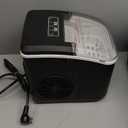 Antarctic Star Pro-Grade Countertop Ice Maker, 8 Cubes in 6 Mins, 26lbs/Day, Self-Cleaning, 2 Sizes, Ultra-Quiet for Home Bar, Kitchen, Office & Entertaining (BLACK)