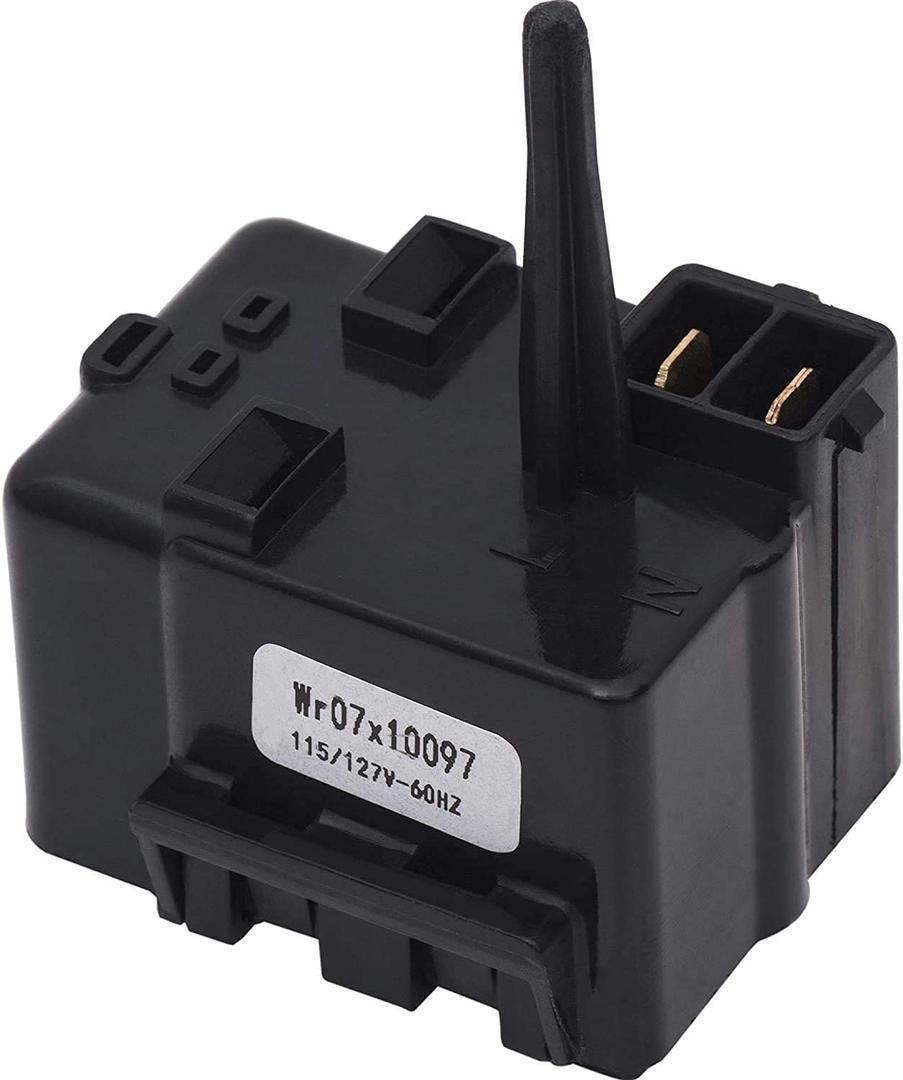 WR07X10097 Relay and Overload Assembly Replacement Part, Fit for GE Refrigerators - Replaces 1265640 AP4300623 PS1766101