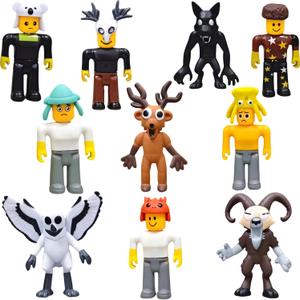 99 Nights in The Forest Action Figures Toys 10 Pcs - Deer Owl Wolf Ram and Others - Collection for Video Game Fans