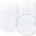 bUCLA 50Pack Clear Plastic Bowls Disposable - 10oz Premium Heavy Crystal Plastic Salsa Bowls - Ideal for Wedding & Party