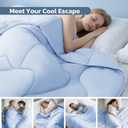 Degrees of Comfort Cooling Comforter King Size, Cooling Blanket for Hot Sleepers, Moisture-Wicking & Breathable, Upgraded Dual-Sided with Coolmax, Q-MAX0.4, 108 x 90 Inch, Blue